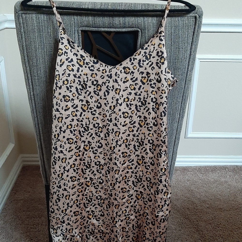 Elegant Leopard Print Slip Dress